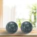 Frcolor 2 Pcs Elderly Health Care Ball Jade Hand Ball Health Exercise Ball Stress Relief for Oldman (Black)