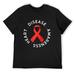 Mens Shirts Go Red in February Heart Disease Awareness Health Red Heart Raglan Baseball Tee Black 4X-Large