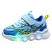 B91xZ Toddler Light Up Shoes for Boys Girls Kids Led Sneakers Breathable Mesh Tennis Shoes for Little Kids Blue 8