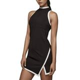 Uuszgmr Wedding Guest Dresses For Women Solid Color Sleeveless Ladies Sports Skirt Breathable And Stretchy Yoga Fitness Tennis Skirt With Split Hem Black L