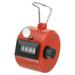 Uxcell Clicker Counter Hand Tally Counter Mechanical 4-Digit Number Click Pitch Counter Red