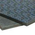 Rubber-Cal Shark Tooth II Heavy-Duty Rubber Mat - Black 48 x 72 x 0.5 in.