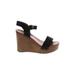 Mia Wedges: Brown Solid Shoes - Women's Size 8 - Open Toe