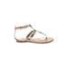 Dolce Vita Sandals: Gold Solid Shoes - Women's Size 7 1/2 - Open Toe