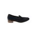 Clarks Flats: Slip-on Chunky Heel Boho Chic Black Solid Shoes - Women's Size 8 - Almond Toe