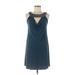 Akiko Casual Dress - Shift Plunge Sleeveless: Blue Print Dresses - Women's Size Medium