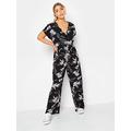 M&Co Black Floral Wrap Jumpsuit