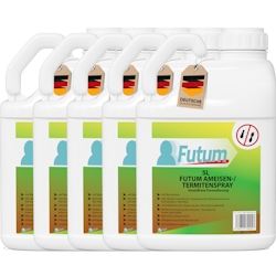 FUTUM 5x5L Ameisenspray / Termitenspray bekämpft Insekten, Eier, Larven, Insektenspray ohne Biozide auf Wasserbasis, Sofortwirkung ohne Flecken Image