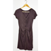 Athleta Dresses | Athleta Brown Ruffle Rushed V-Neck Midi Length Dress S | Color: Brown | Size: S