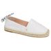 Kate Spade Shoes | Kate Spade Women's Grayson White Leather Espadrille Flats Size 8 (Msrp $148) | Color: White | Size: 8