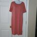 Lularoe Dresses | Lularoe Red Gray Julia Raglan Style Dress Sz L | Color: Gray/Red | Size: L