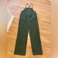 Anthropologie Pants & Jumpsuits | Anthropologie Olive Green Twill Wide Leg Overalls | Color: Green | Size: M