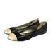 J. Crew Shoes | J.Crew Abby Cap Toe Ballet Flats Black & Champagne Gold Leather Women Shoes Sz.9 | Color: Black/Cream | Size: 9