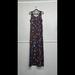 Lularoe Dresses | Lularoe Floral Sleeveless Maxi Dress Size 2xl Tall (Black/Multicolored) | Color: Black | Size: Xxl