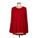 Vince Camuto Long Sleeve Top Red Solid Crew Neck Tops - Women's Size Large