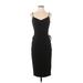 1.State Casual Dress - Party V Neck Sleeveless: Black Solid Dresses - Women's Size 2