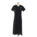 Disney Casual Dress - Midi V Neck Short sleeves: Black Print Dresses - Women's Size Medium