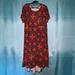 Lularoe Dresses | Lularoe Carly Red & Navy Dress 2xl | Color: Blue/Red | Size: 2x