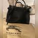 Burberry Bags | Burberry Medium Banner Leather/ House Check Bag | Color: Black | Size: Medium