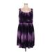 DressBarn Casual Dress - Party Scoop Neck Sleeveless: Purple Tie-dye Dresses - Women's Size 22
