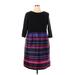 Hutch Casual Dress - A-Line: Black Stripes Dresses - Women's Size 16