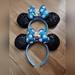 Disney Costumes | Disney Parks Minnie Ears Timeless Flower Polka Dot Blue And White- Set Of Two | Color: Black/Blue | Size: Osg