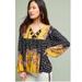 Anthropologie Tops | Anthropologie Farm Rio Intarsia Top | Color: Black/Yellow | Size: M