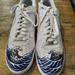Nike Shoes | Men's Custom Hand Painted Nike Air Force 1-Wave Shoe Size 13 | Color: Blue/White | Size: 13