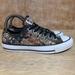 Converse Shoes | Converse Tribal Floral Black Tan Canvas Shoes Sneakers 544837f Women Size 7 | Color: Black/Brown | Size: 7