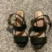 Madewell Shoes | Madewell Black Leather Heeled Sandals Size 8 | Color: Black | Size: 8