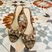 Gucci Shoes | Gucci Monogram Canvas And Leather Horsebit Heels In Beige Cream, 10 | Color: Cream/Tan | Size: 10