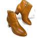Madewell Shoes | Madewell Womens Sz 7 Ankle Booties Leather Brown Rosie Zipper Stacked Block Heel | Color: Brown | Size: 7