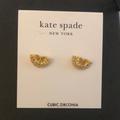 Kate Spade Jewelry | Kate Spade Gold Tone Fresh Squeeze Lemon Slice Stud Earrings Cz Accents Nwt | Color: Gold/Yellow | Size: Os