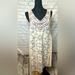 Free People Dresses | Free People Women's Ancient Mystery Beaded Chiffon Shift Dress Size Small | Color: Cream | Size: S