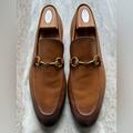 Gucci Shoes | Gucci Jordaan Horsebit Leather Loafers Brown Tan 12/ 12.5 Us $1000 Brixton 1953 | Color: Brown/Tan | Size: 12.5