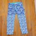 Lilly Pulitzer Pants & Jumpsuits | Lilly Pulitzer Cropped Blue Print Leggings Size Small | Color: Blue | Size: S