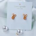 Kate Spade Jewelry | Kate Spade Gold-Tone Bunny Stud Earrings With Pearl Backs | Color: Gold | Size: Os