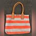 Kate Spade Bags | Kate Spade New York Bon Shopper Jubilee Stripe Large Shoulder Coral Sand Handbag | Color: Cream/Orange | Size: Os