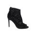 Marc Fisher Ankle Boots: Black Print Shoes - Women's Size 6 1/2 - Peep Toe