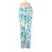 Lilly Pulitzer Jeans - Mid/Reg Rise Straight Leg Boyfriend: Blue Bottoms - Women's Size 6 - Dark Wash