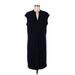 Jones New York Casual Dress - Shift V-Neck Short sleeves: Blue Print Dresses - Women's Size 12