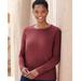 Blair Soft Spun® Acrylic Long Sleeve Jewel Neck Sweater - Purple - 1X - Womens