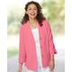 Blair Women's Nantucket Textured-Cotton Relaxed Jacket - Pink - PM - Petite