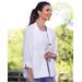 Blair Women's Nantucket Textured-Cotton Relaxed Jacket - White - 3X - Womens