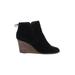 Lucky Brand Ankle Boots: Black Print Shoes - Women's Size 10 - Almond Toe