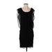 Guess Cocktail Dress - Mini Scoop Neck Short sleeves: Black Print Dresses - Women's Size 2