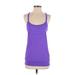 Beyond Yoga Active Tank Top: Purple Print Activewear - Women's Size X-Small