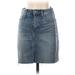 Sam Edelman Denim Skirt: Blue Print Bottoms - Women's Size 26