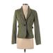 J.Crew Wool Blazer Jacket: Green Tweed Jackets & Outerwear - Women's Size 0