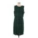 Ann Taylor Casual Dress - Sheath: Green Marled Dresses - Women's Size 12